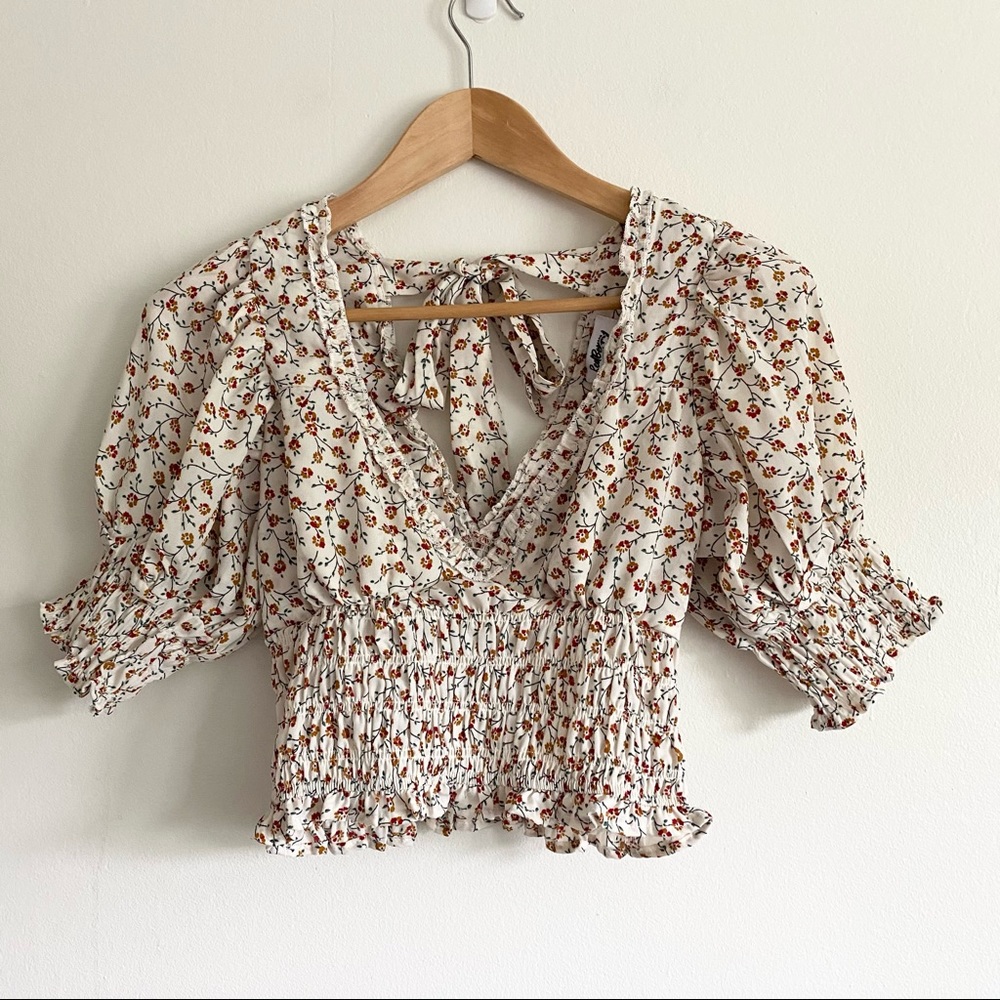 RedBerry Floral Crop Top